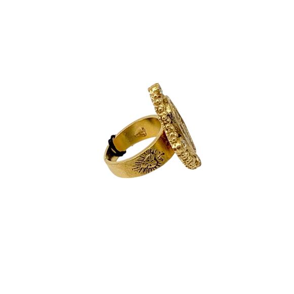 VIRGINS SAINTS & ANGELS VSA Petite Oval Cloister Fatima Ring in Gold 7 - Picture 4 of 7